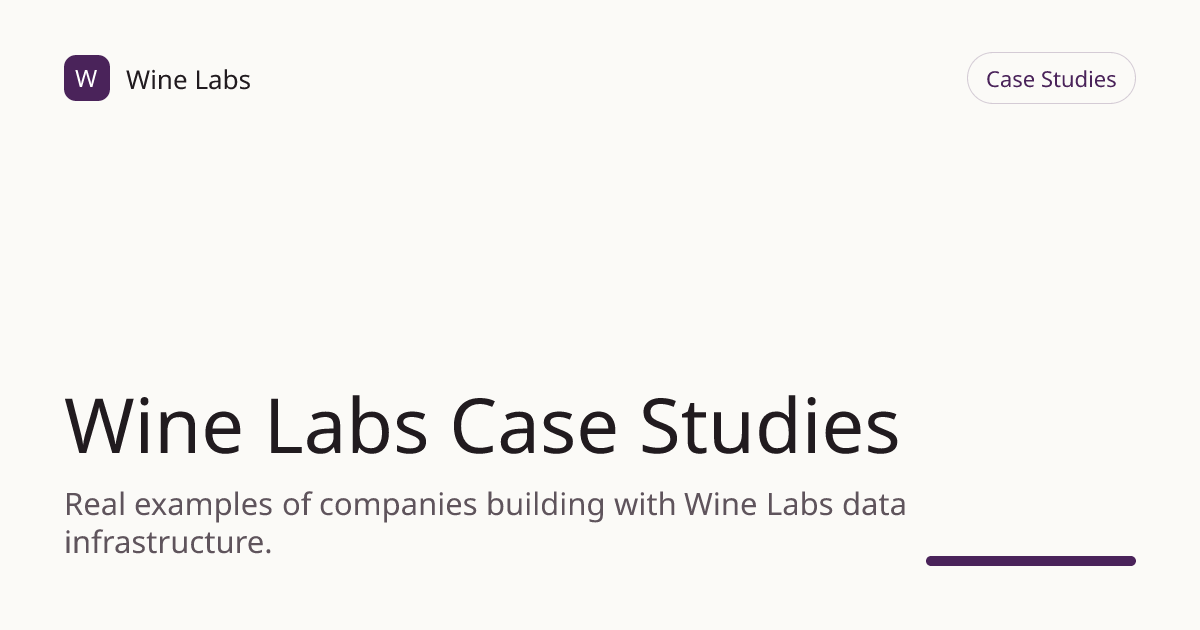 Case Studies | Wine Labs
