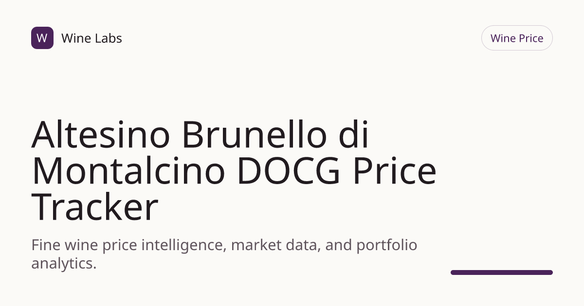 Altesino Brunello di Montalcino DOCG Price Tracker & Historical Chart ...