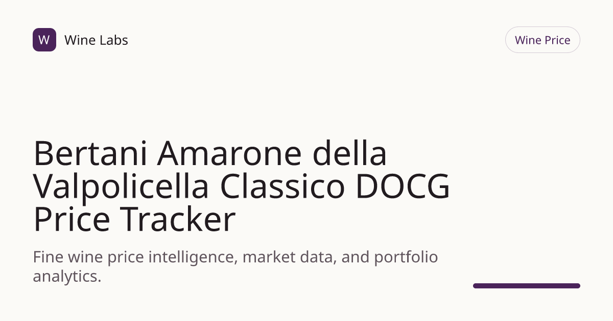 Bertani Amarone della Valpolicella Classico DOCG Price Tracker ...
