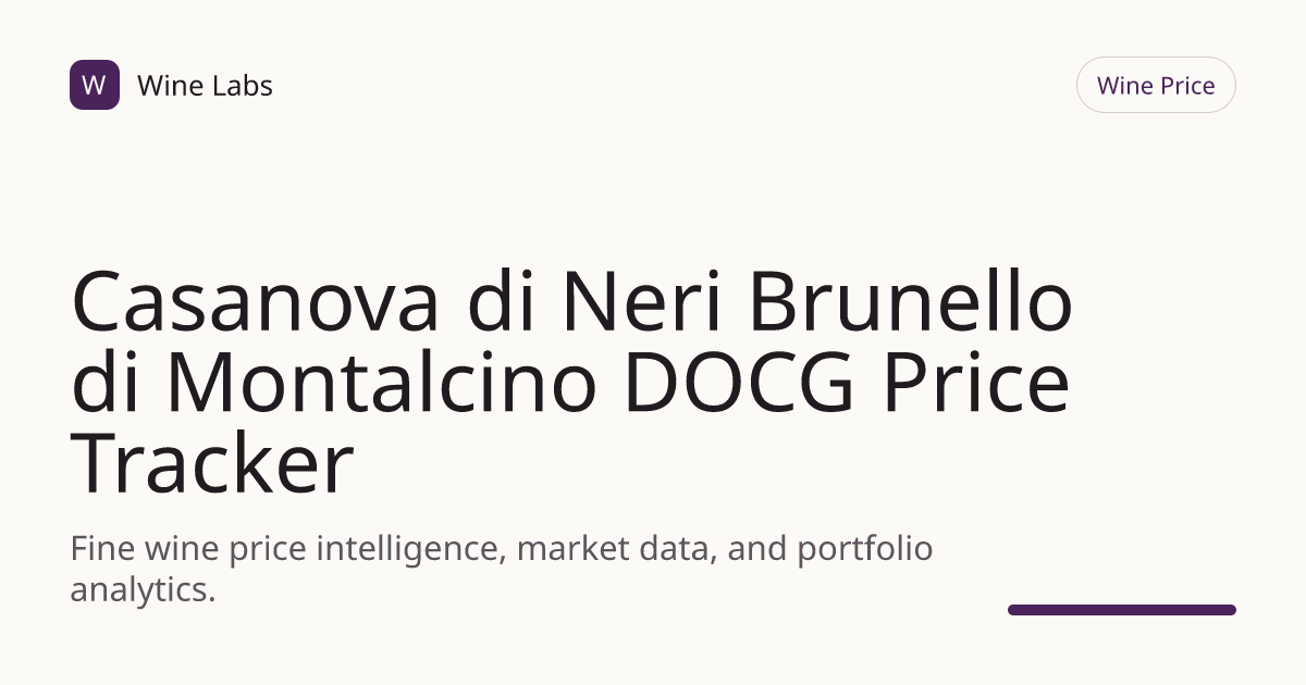Casanova di Neri Brunello di Montalcino DOCG Price Tracker & Historical ...
