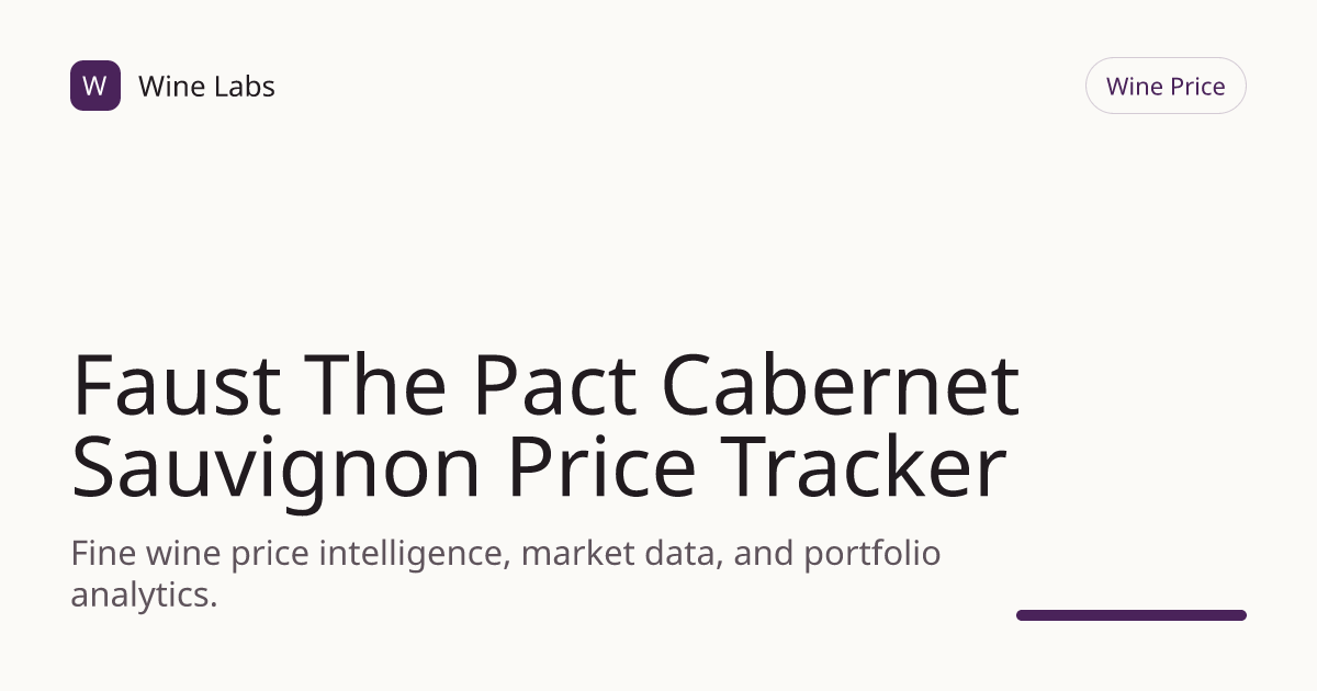 Faust The Pact Cabernet Sauvignon Price Tracker & Historical Chart ...