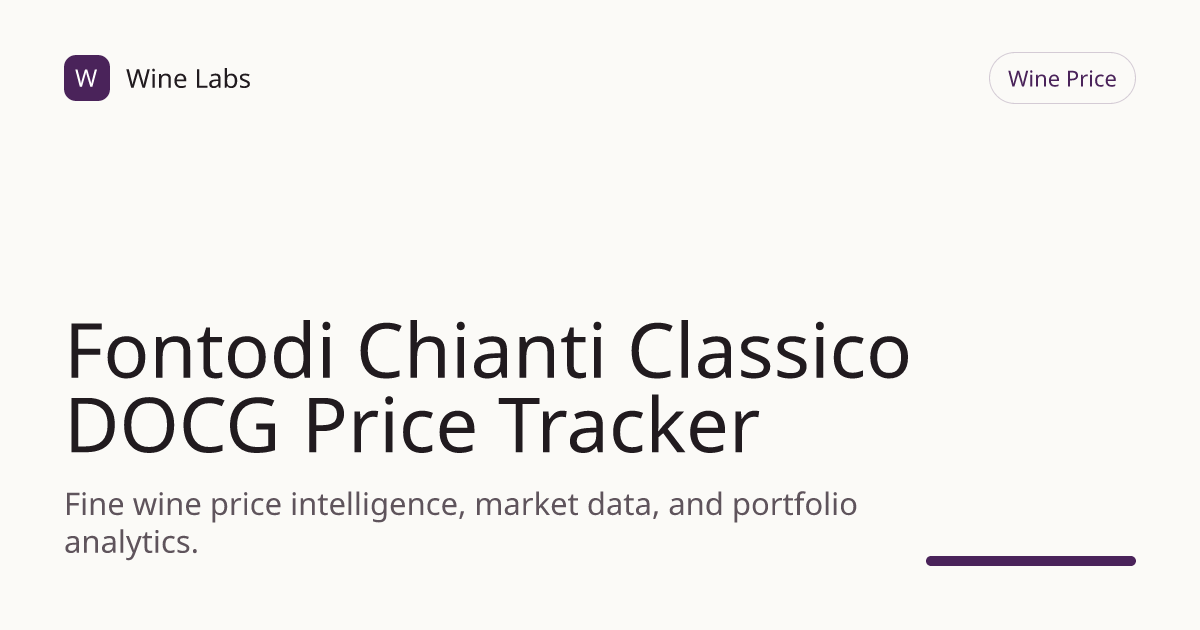 Fontodi Chianti Classico DOCG Price Tracker & Historical Chart | Wine Labs