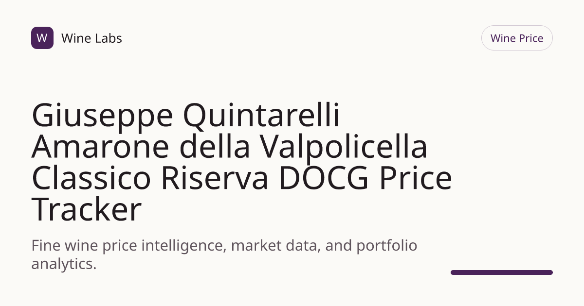 Giuseppe Quintarelli Amarone della Valpolicella Classico Riserva DOCG ...