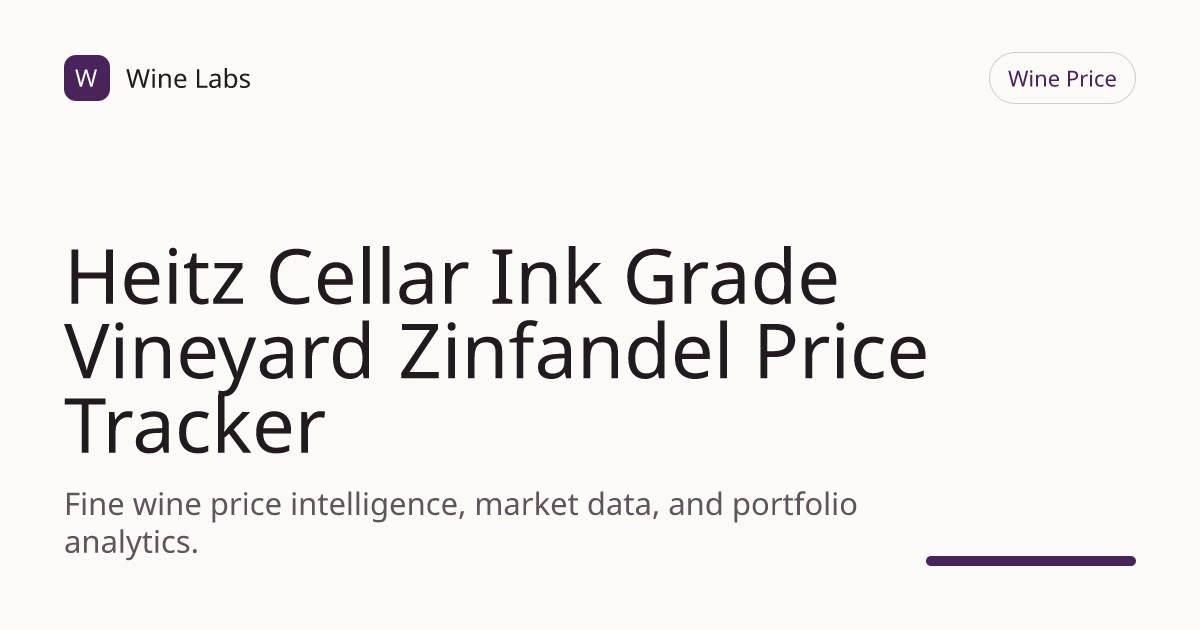 Heitz Cellar Ink Grade Vineyard Zinfandel Price Tracker & Historical ...
