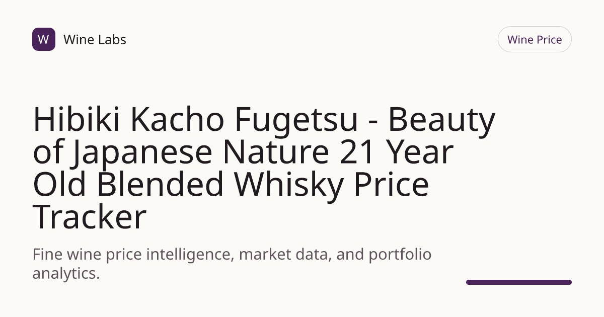 Hibiki Kacho Fugetsu - Beauty of Japanese Nature 21 Year Old Blended ...
