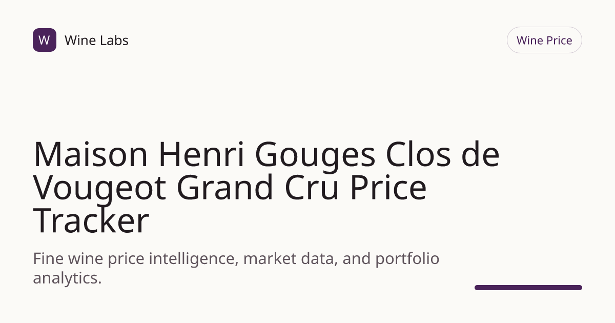Maison Henri Gouges Clos de Vougeot Grand Cru Price Tracker ...
