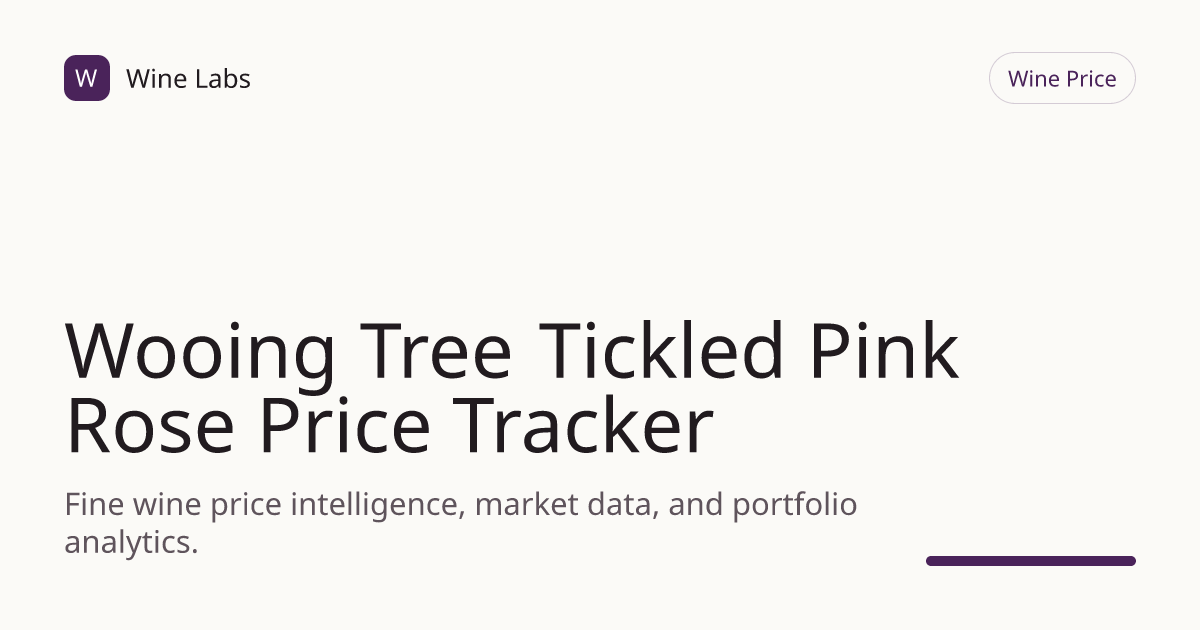 Wooing Tree Tickled Pink Rose Price Tracker & Historical Chart | Wine Labs